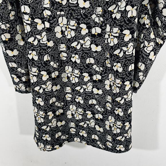 TOPSHOP Floral Tie‎ Neck Long Sleeve Mini Dress Womans 6 chic party summer - Picture 11 of 13